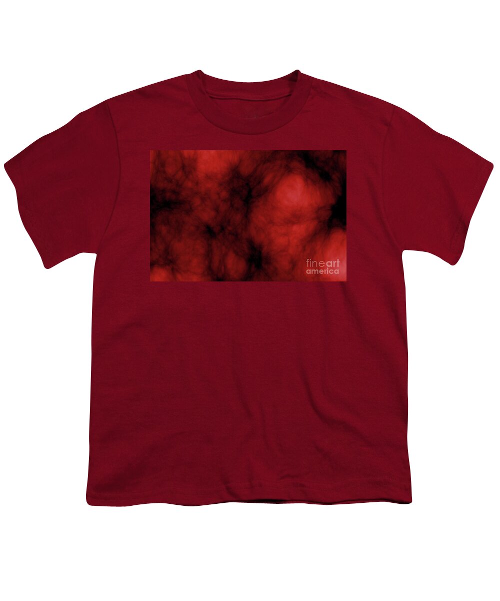 Dark Youth T-Shirt featuring the digital art Dark red glowing cloud by Michal Boubin