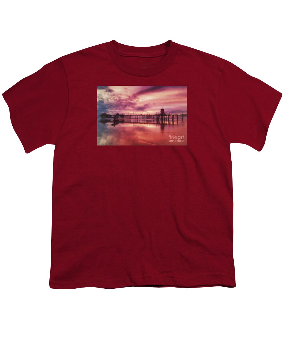 Pier Youth T-Shirt featuring the photograph End of Days at the Pier by Susan Gary