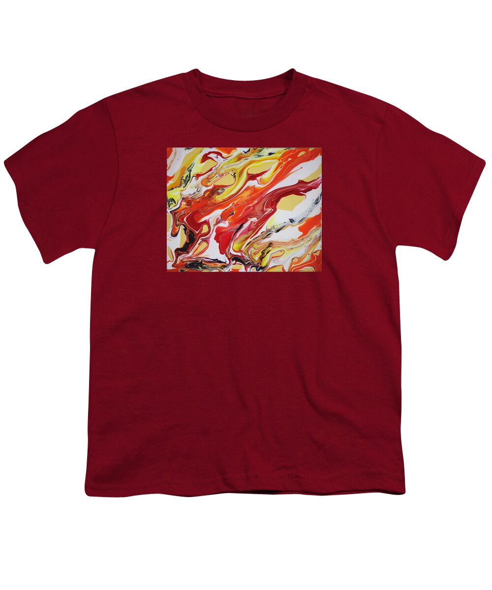 Abstract Youth T-Shirt featuring the painting Flight of Fancy 3 by Madeleine Arnett