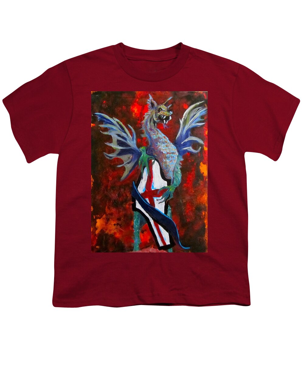 Dragon Youth T-Shirt featuring the painting Guardian at the Gate by Barbara O'Toole