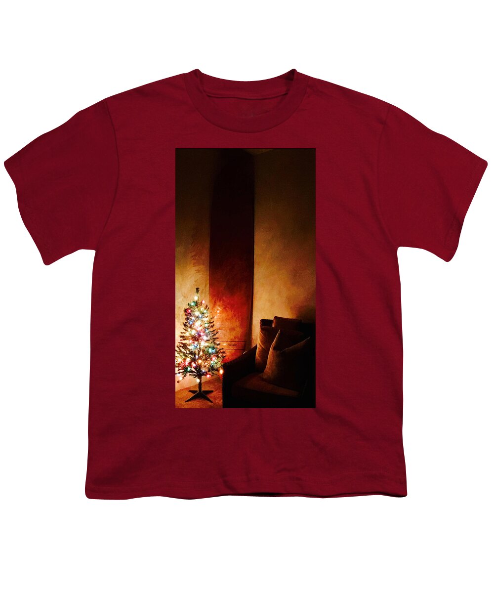 Christmas Youth T-Shirt featuring the photograph Mele Kalikimaka Holiday Surfboard by Kathy Corday