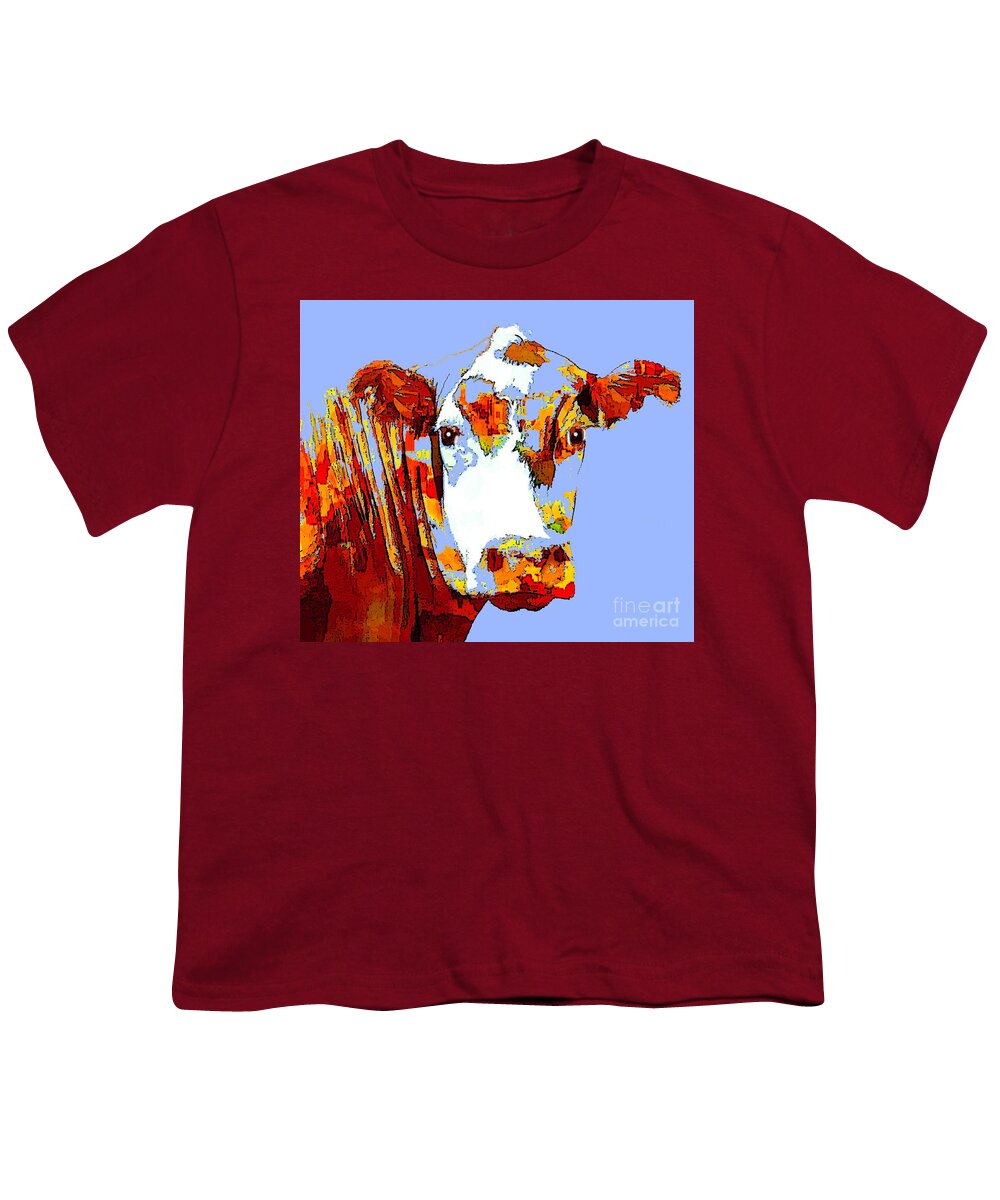 Cow Youth T-Shirt featuring the photograph Purple Cow by Joyce Creswell