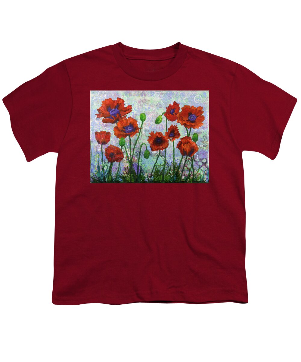 Poppy Youth T-Shirt featuring the painting Journey Through Oz by Lisa Crisman