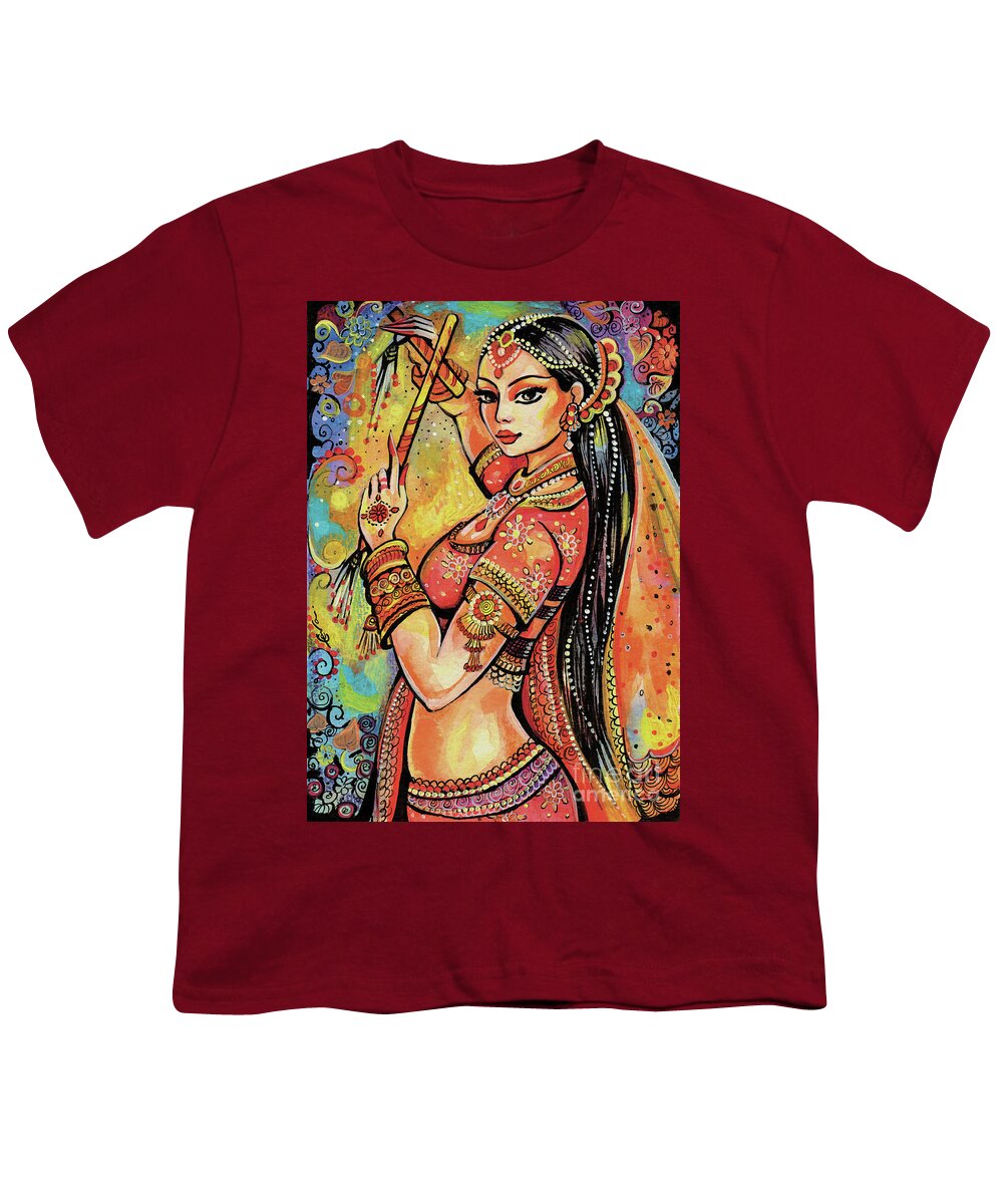 Indian Dancer Youth T-Shirt featuring the painting Magic of Dance by Eva Campbell