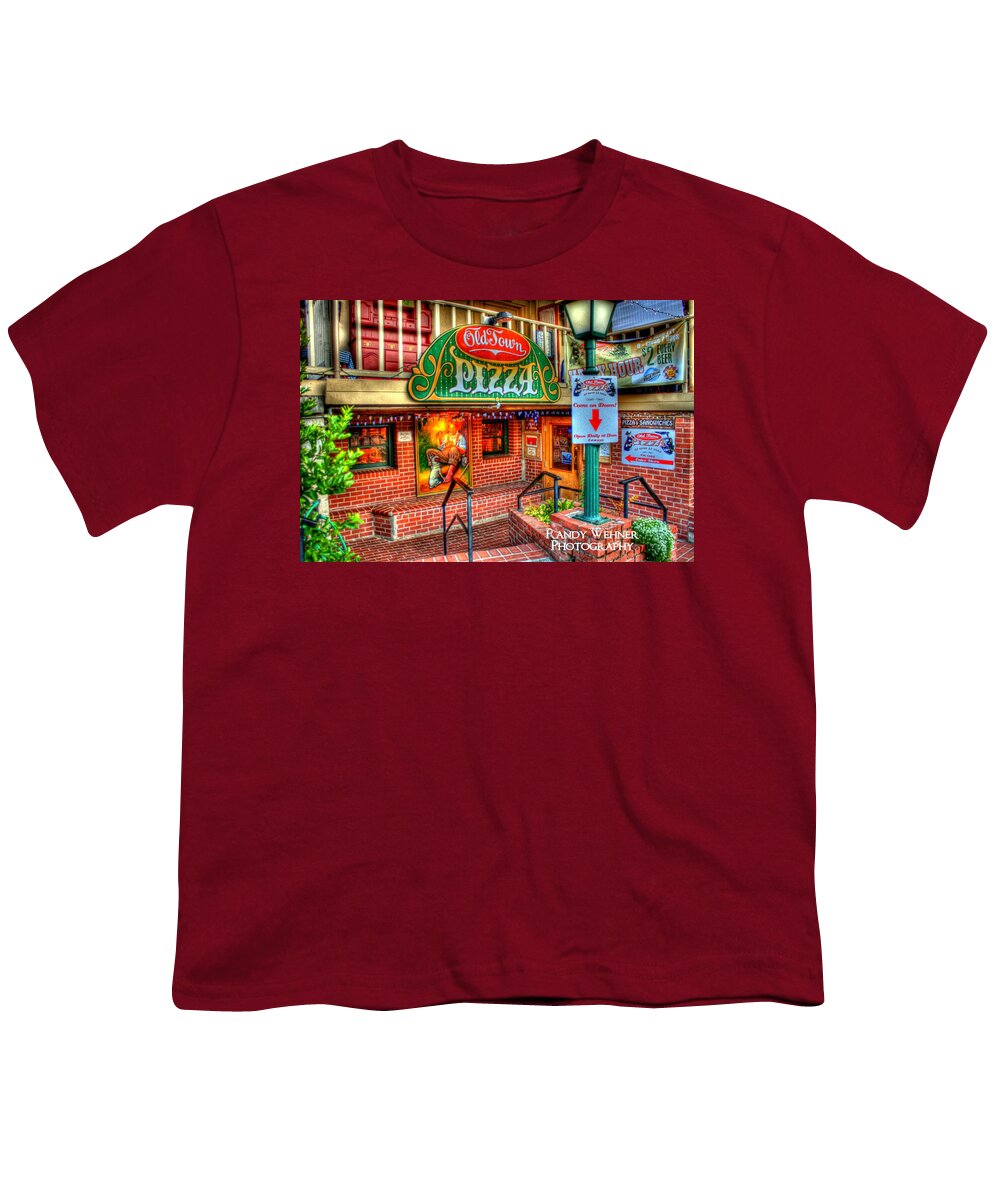 Landscape Youth T-Shirt featuring the photograph Old Town Pizza by Randy Wehner