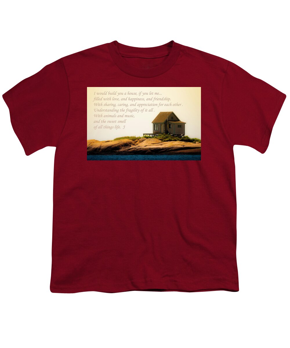 Cabin. Island. Prose Youth T-Shirt featuring the photograph Our House by Jeff Cooper