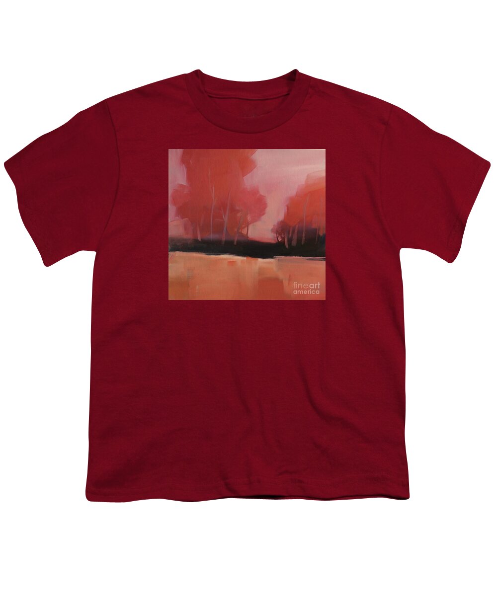 Trees Youth T-Shirt featuring the painting Red Flair by Michelle Abrams