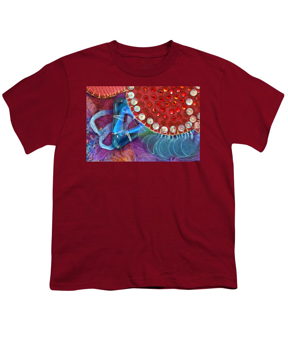  Youth T-Shirt featuring the mixed media Ruby Slippers 4 by Judy Henninger