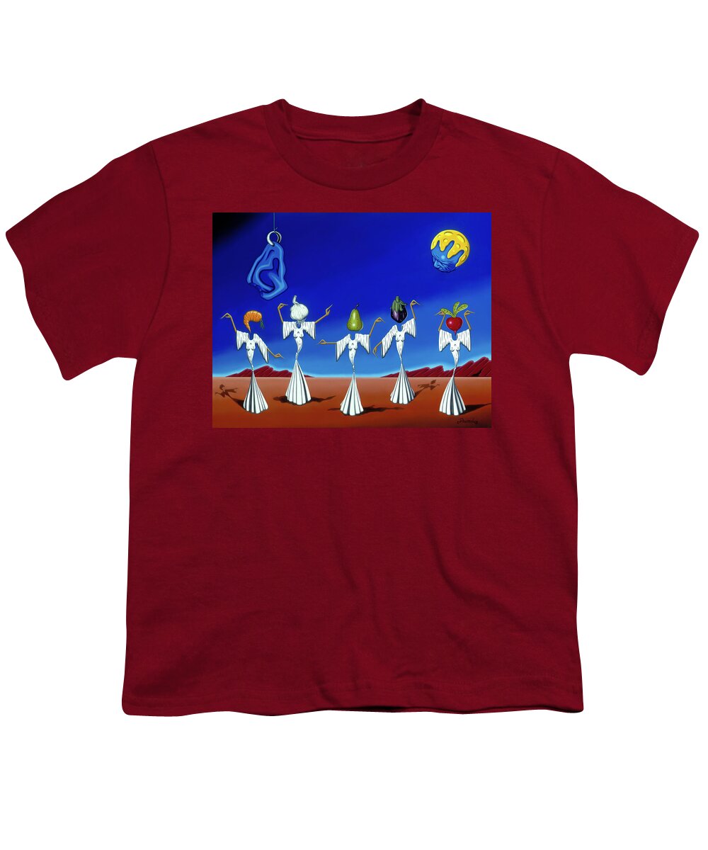  Youth T-Shirt featuring the painting Serenade of the Sisters by Paxton Mobley