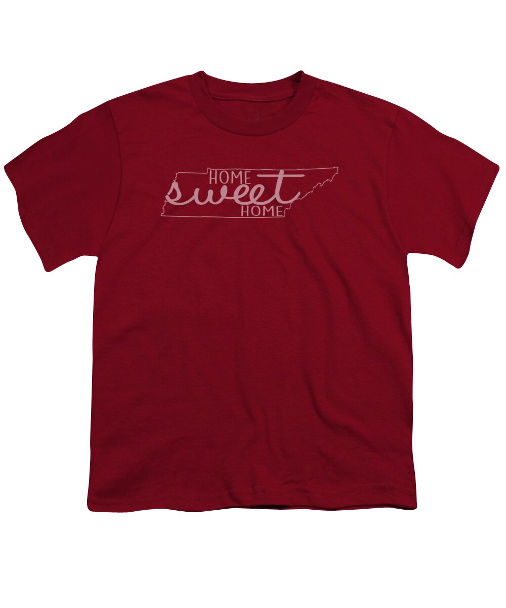 Tennessee Youth T-Shirt featuring the digital art Tennessee Home Sweet Home by Heather Applegate