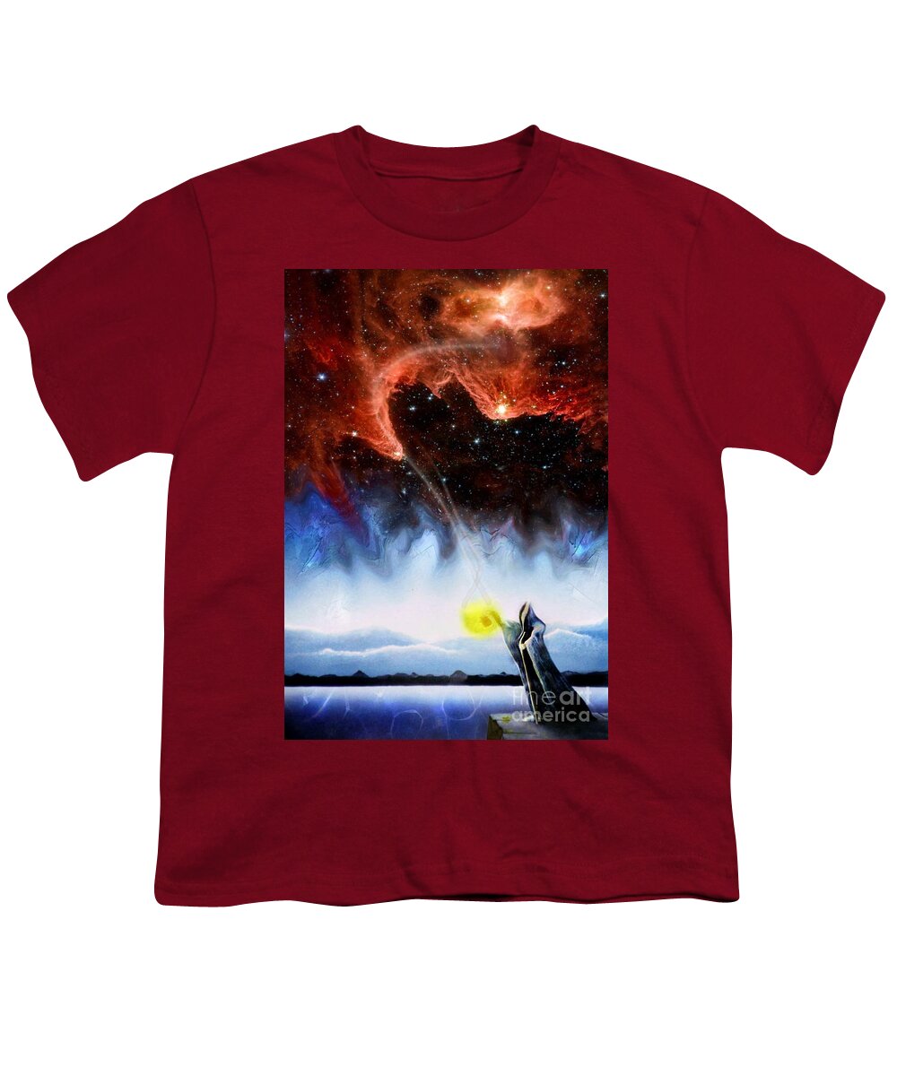 Fantasy Image Youth T-Shirt featuring the painting The Hermit's Path by David Neace