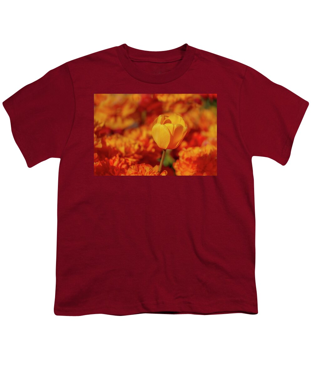 Flora Youth T-Shirt featuring the photograph Tulip Standout by Susan Candelario