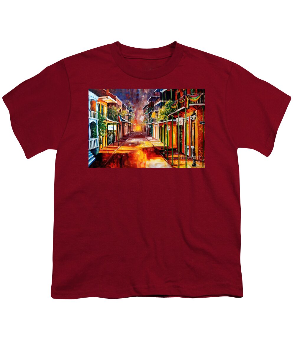 New Orleans Youth T-Shirt featuring the painting Twilight in New Orleans by Diane Millsap