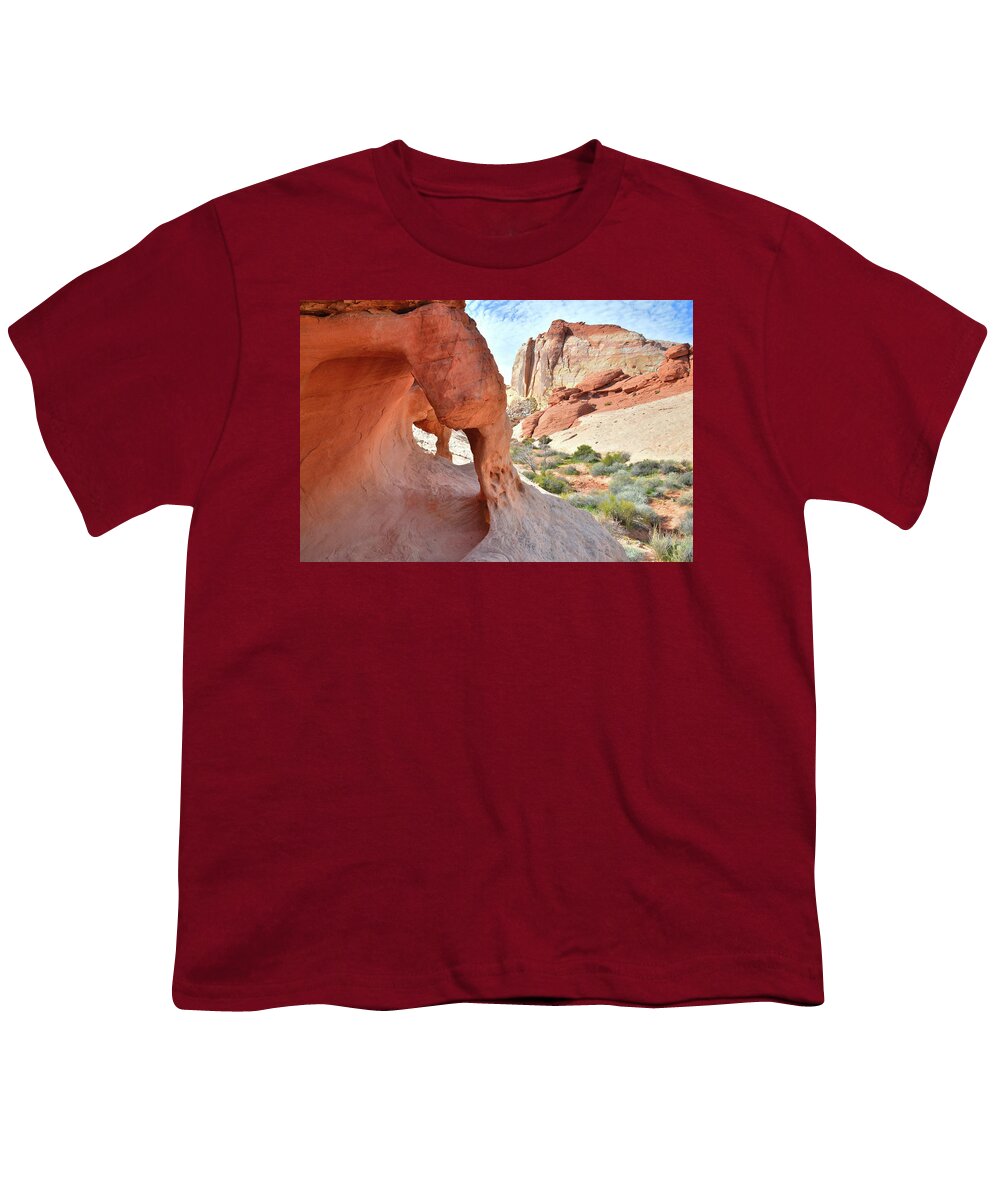 Valley Of Fire State Park Youth T-Shirt featuring the photograph Valley of Fire Wall Arches by Ray Mathis