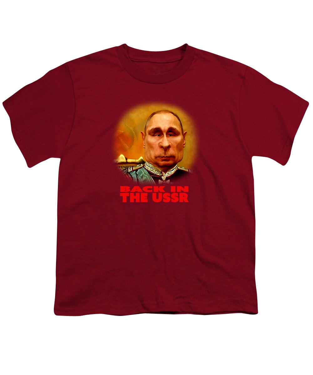 Vladimir Putin Youth T-Shirt featuring the painting Vladimir Putin by Hans Neuhart