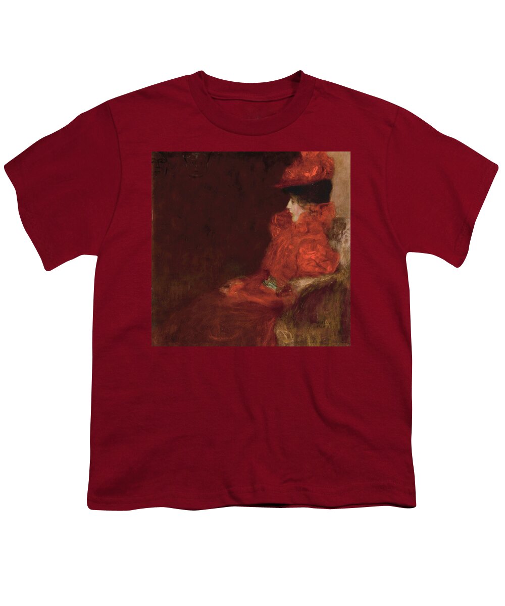Gustav Klimt Youth T-Shirt featuring the painting Woman in an Armchair by Gustav Klimt
