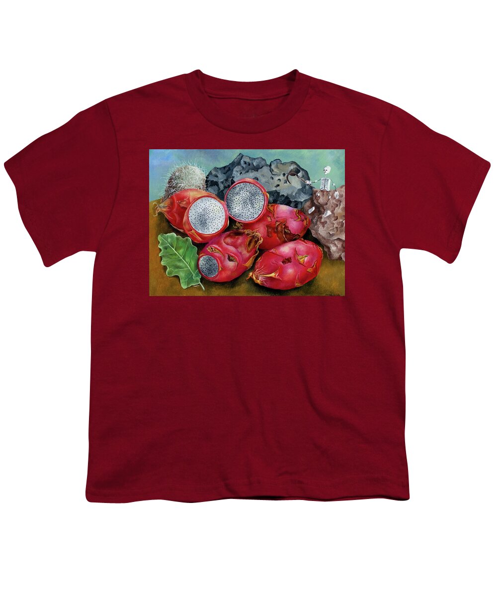 Frida Kahlo Youth T-Shirt featuring the painting Pitahayas by Frida Kahlo
