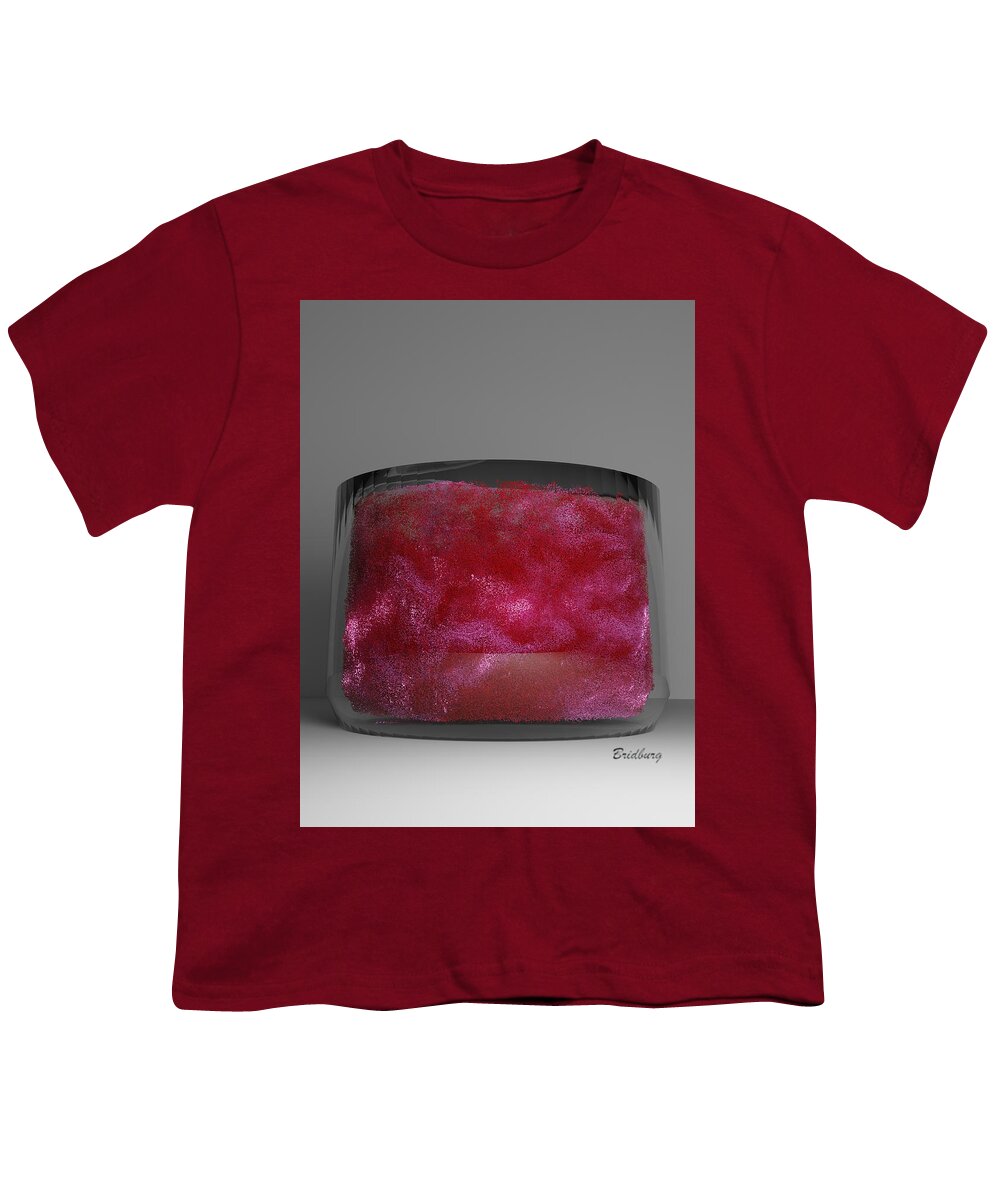 Nft Youth T-Shirt featuring the digital art 401 Glass Waves 2 by David Bridburg