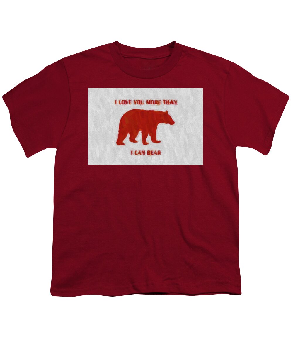 Love Youth T-Shirt featuring the painting Bear art by Darrell Foster
