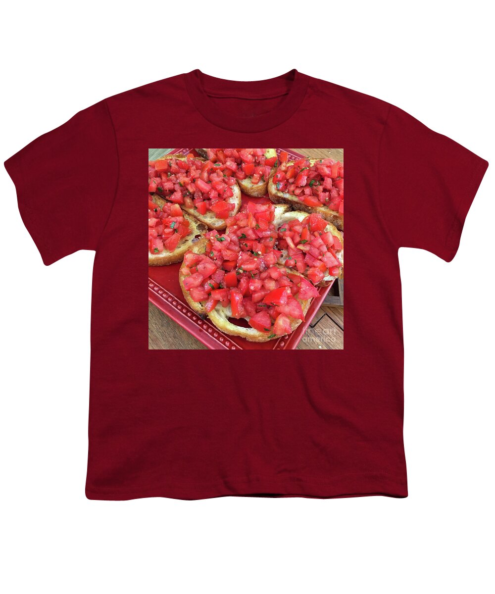 Food Youth T-Shirt featuring the photograph Bruschetta by Edward Fielding