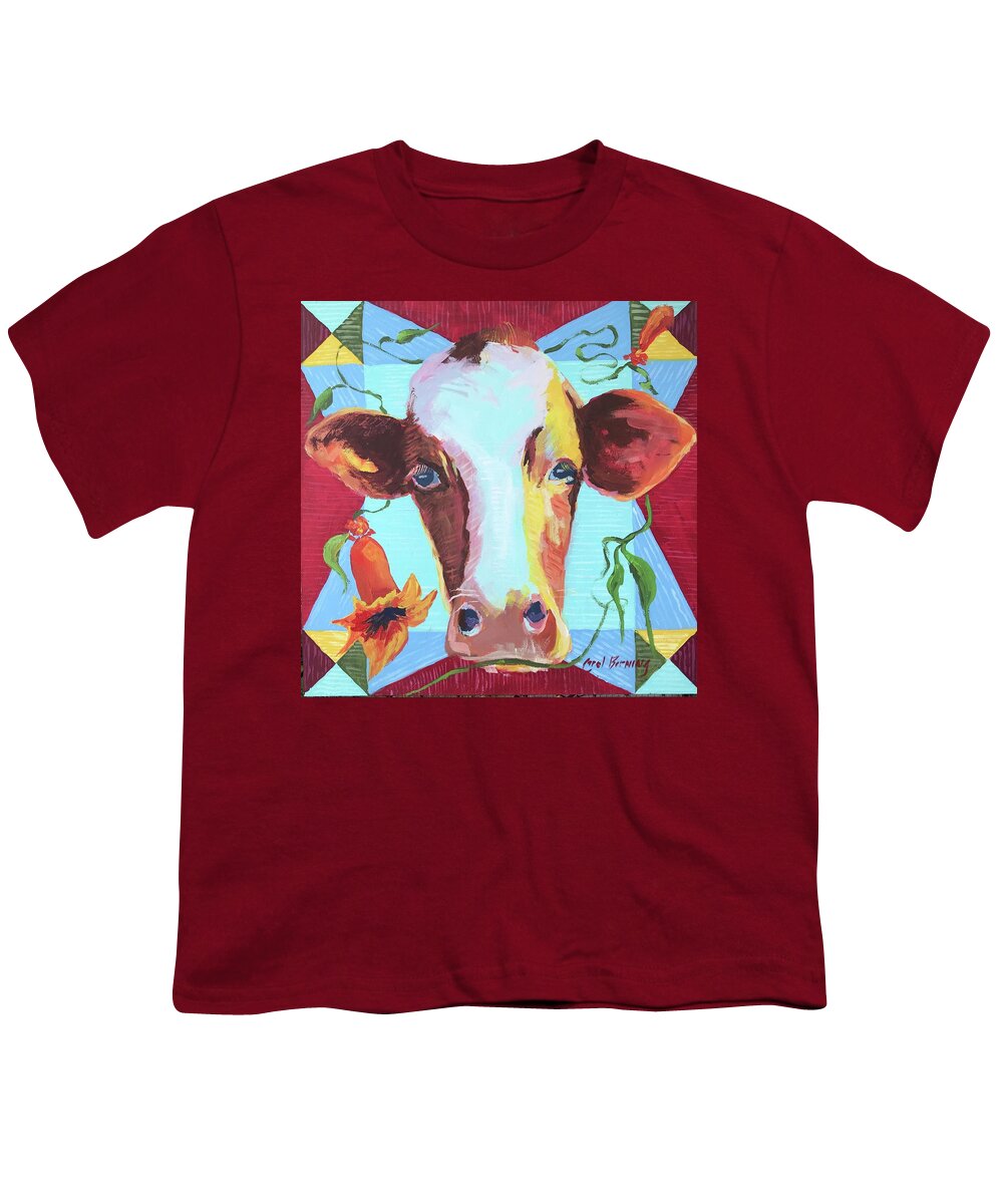 Virginia Creeper Youth T-Shirt featuring the painting Cow Itch Vine by Carol Berning