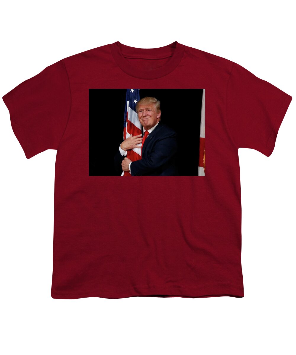 Donald Youth T-Shirt featuring the photograph Donald J.Trump by Action