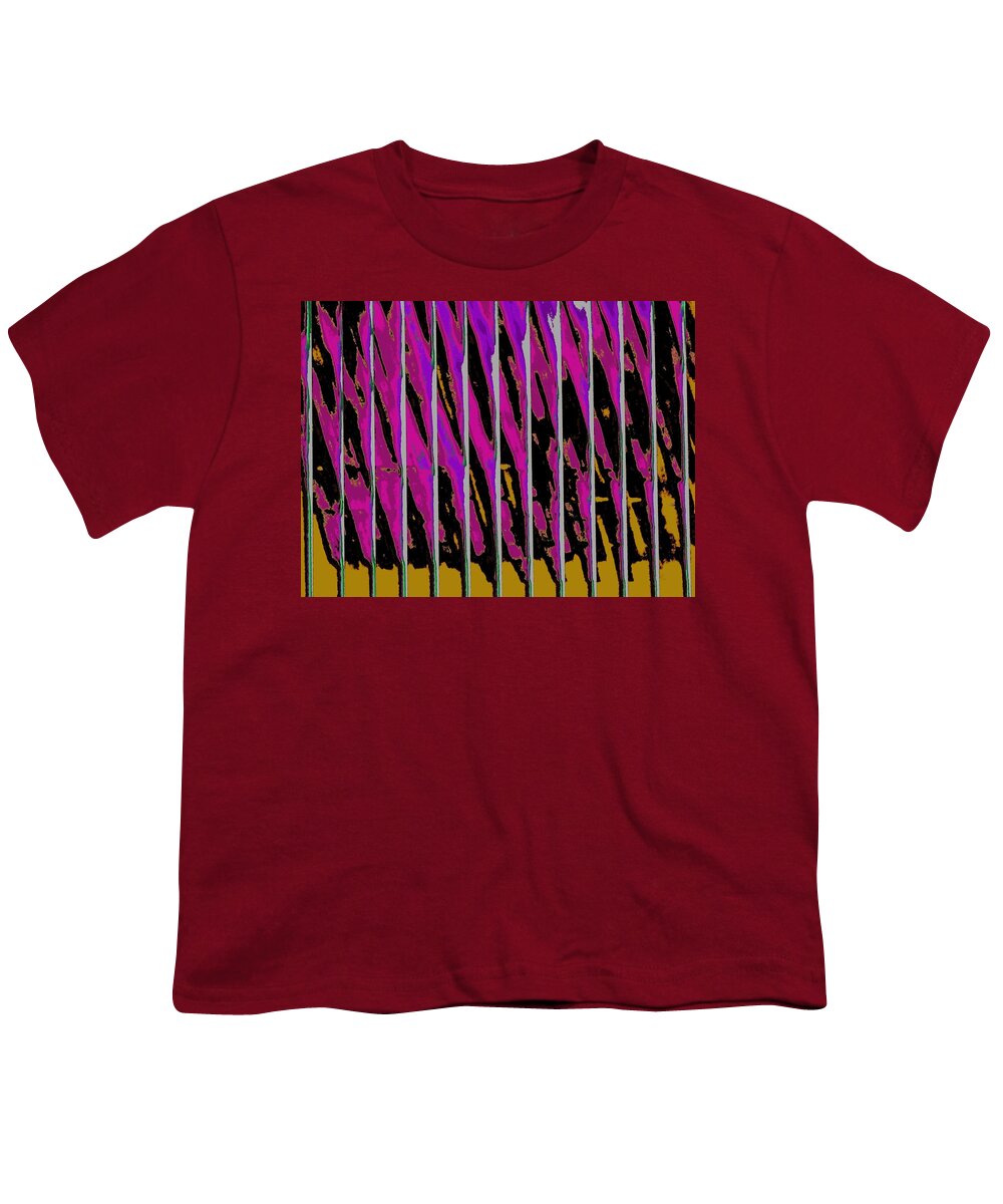 Abstract Youth T-Shirt featuring the digital art Dual Curtain by T Oliver
