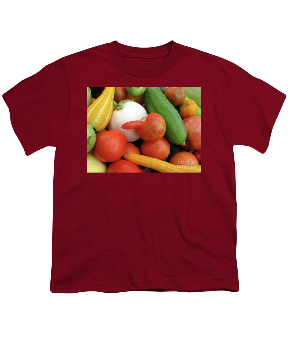 Tomatoes Youth T-Shirt featuring the photograph Freshly Picked Summer Harvest 8847 by Jack Schultz