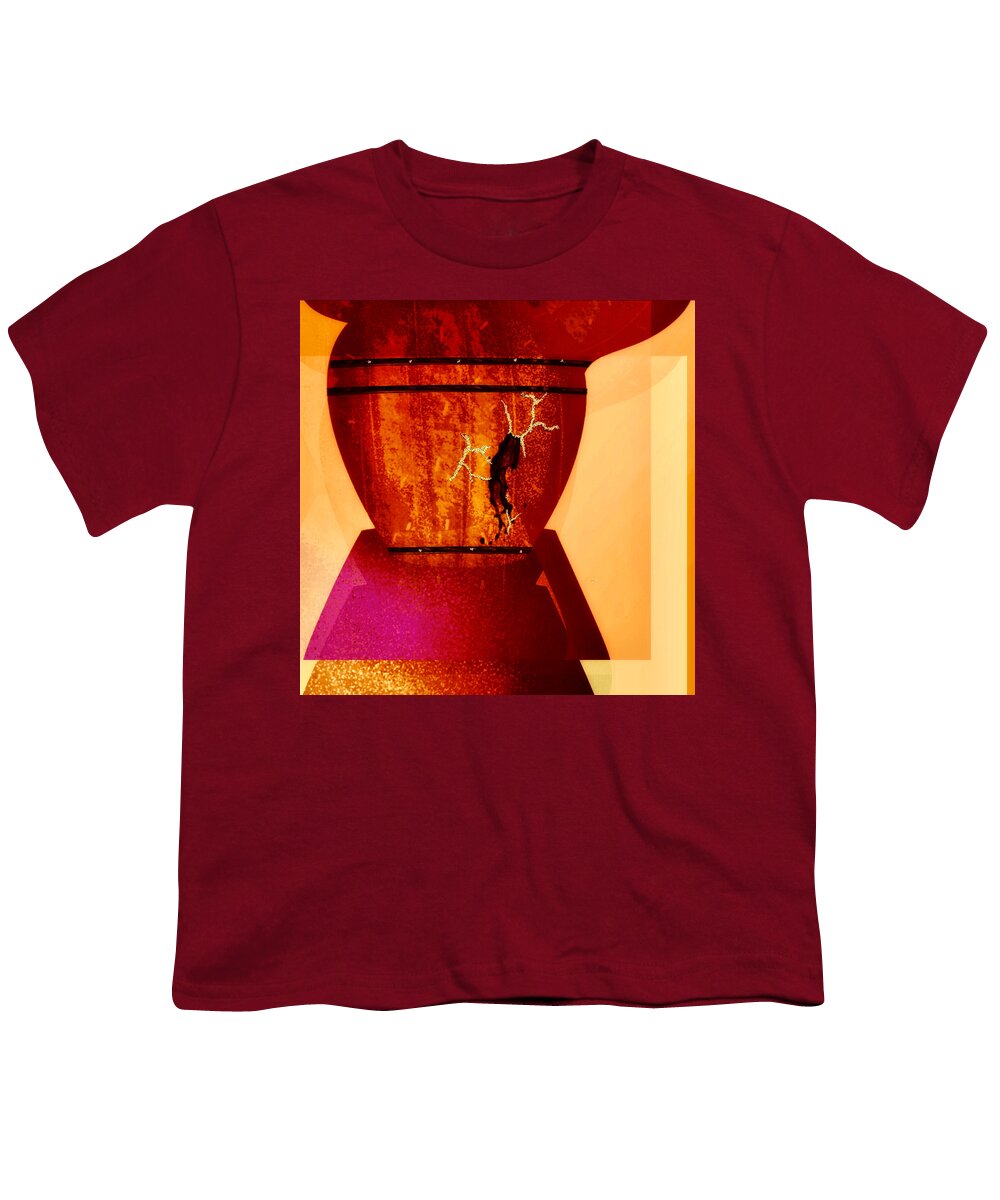 Abstract Art Youth T-Shirt featuring the digital art Kintsugi by Canessa Thomas