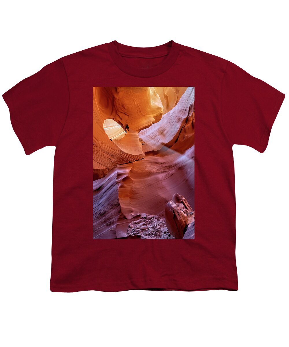 Antelope Canyon Youth T-Shirt featuring the photograph Light It Up by Dan McGeorge