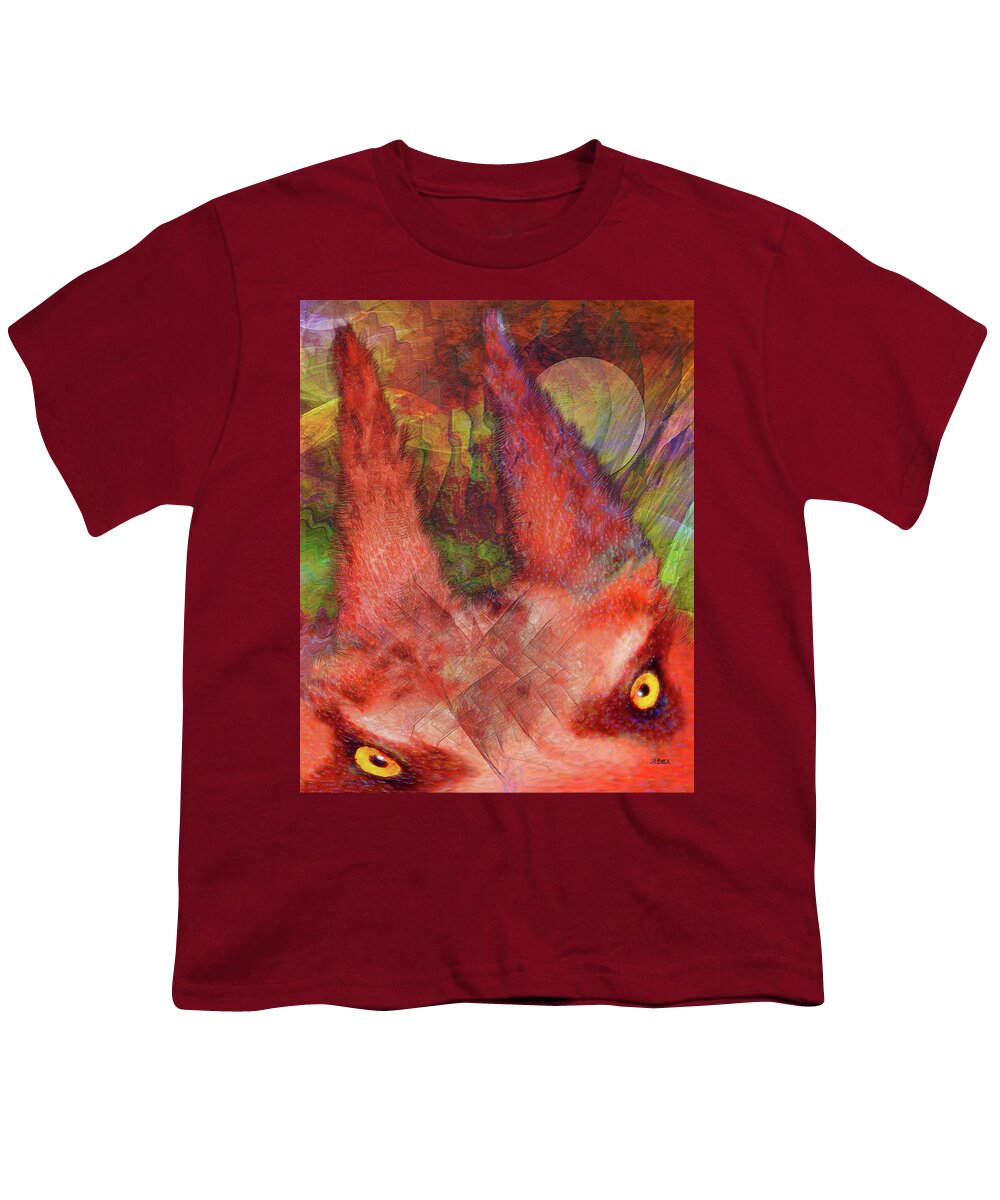 Red Rover Youth T-Shirt featuring the digital art Red Rover by Studio B Prints