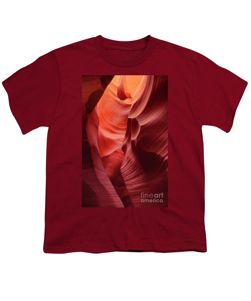 Dave Welling Youth T-Shirt featuring the photograph Sandstone Walls Lower Antelope Slot Canyon Arizona by Dave Welling
