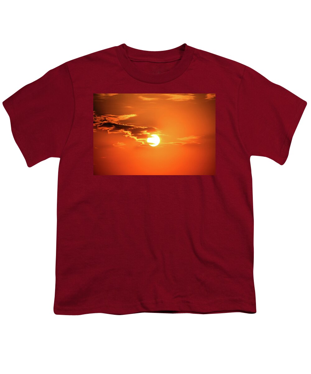 Sky Youth T-Shirt featuring the photograph Shining Sun And Clouds by Cynthia Guinn
