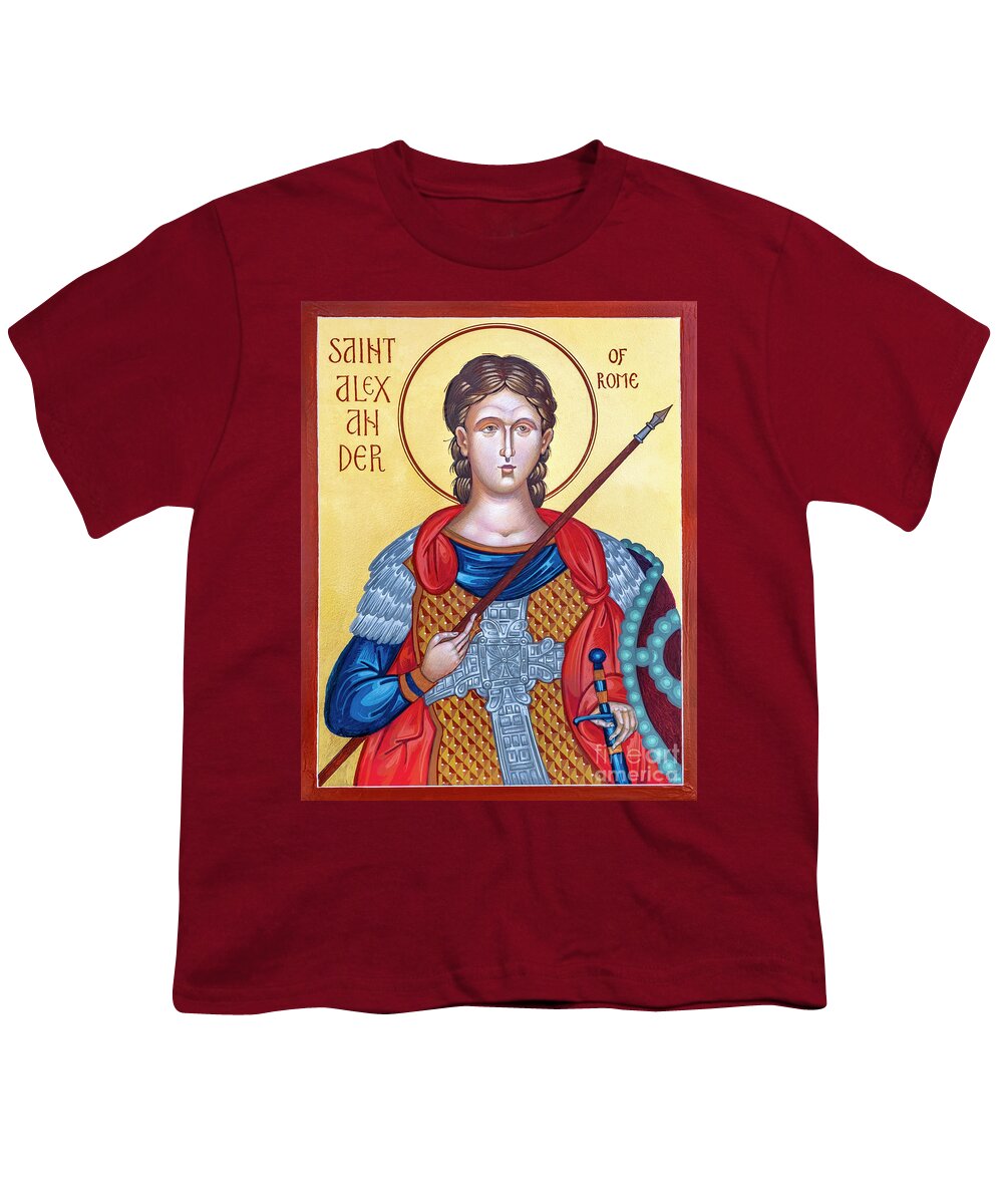Saint Alexander Of Rome Youth T-Shirt featuring the painting St. Alexander of Rome - RGANR by Robert Gerwing