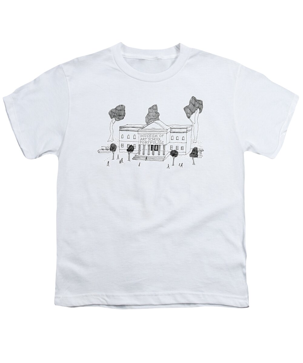 Museum Youth T-Shirt featuring the drawing New Yorker September 5th, 2016 by Liana Finck