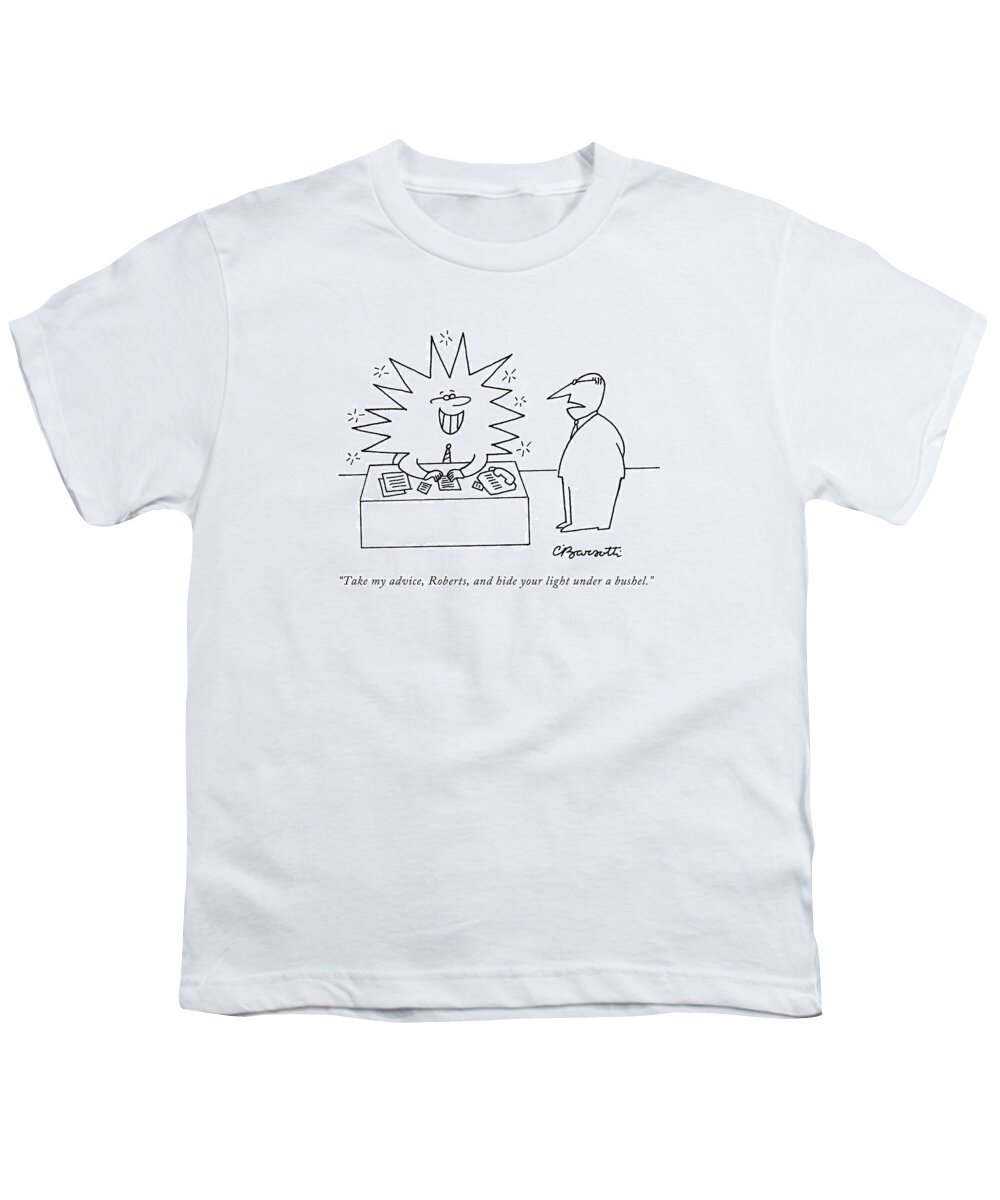 Flash Youth T-Shirt featuring the drawing Take My Advice #2 by Charles Barsotti
