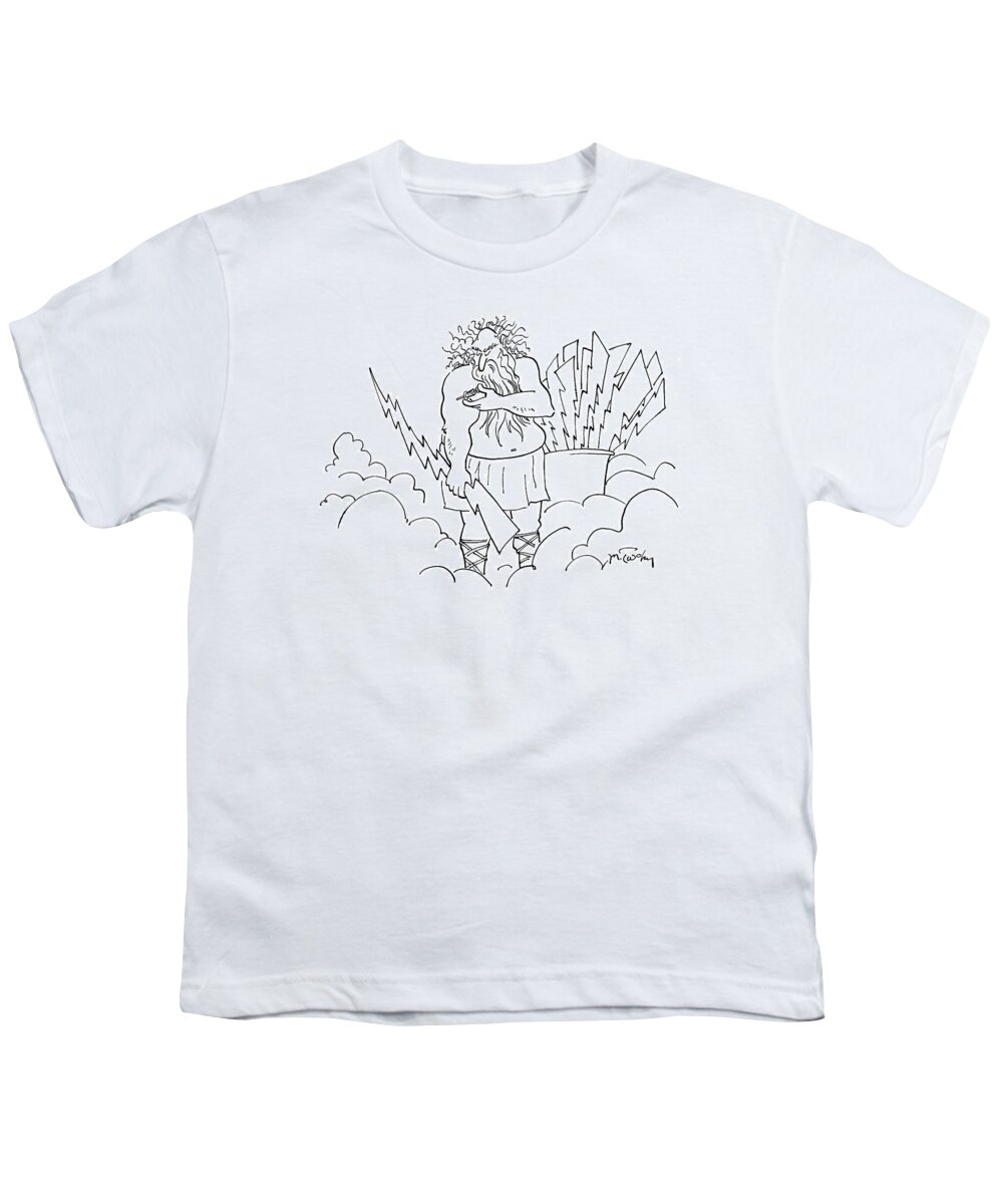 Zeus Youth T-Shirt featuring the drawing New Yorker January 21st, 2008 by Mike Twohy
