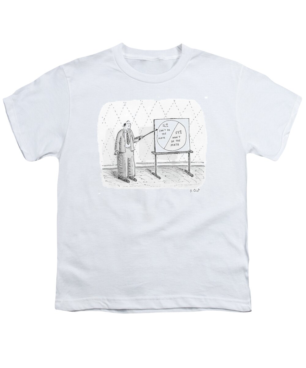 Math Youth T-Shirt featuring the drawing New Yorker November 5th, 2007 by Roz Chast