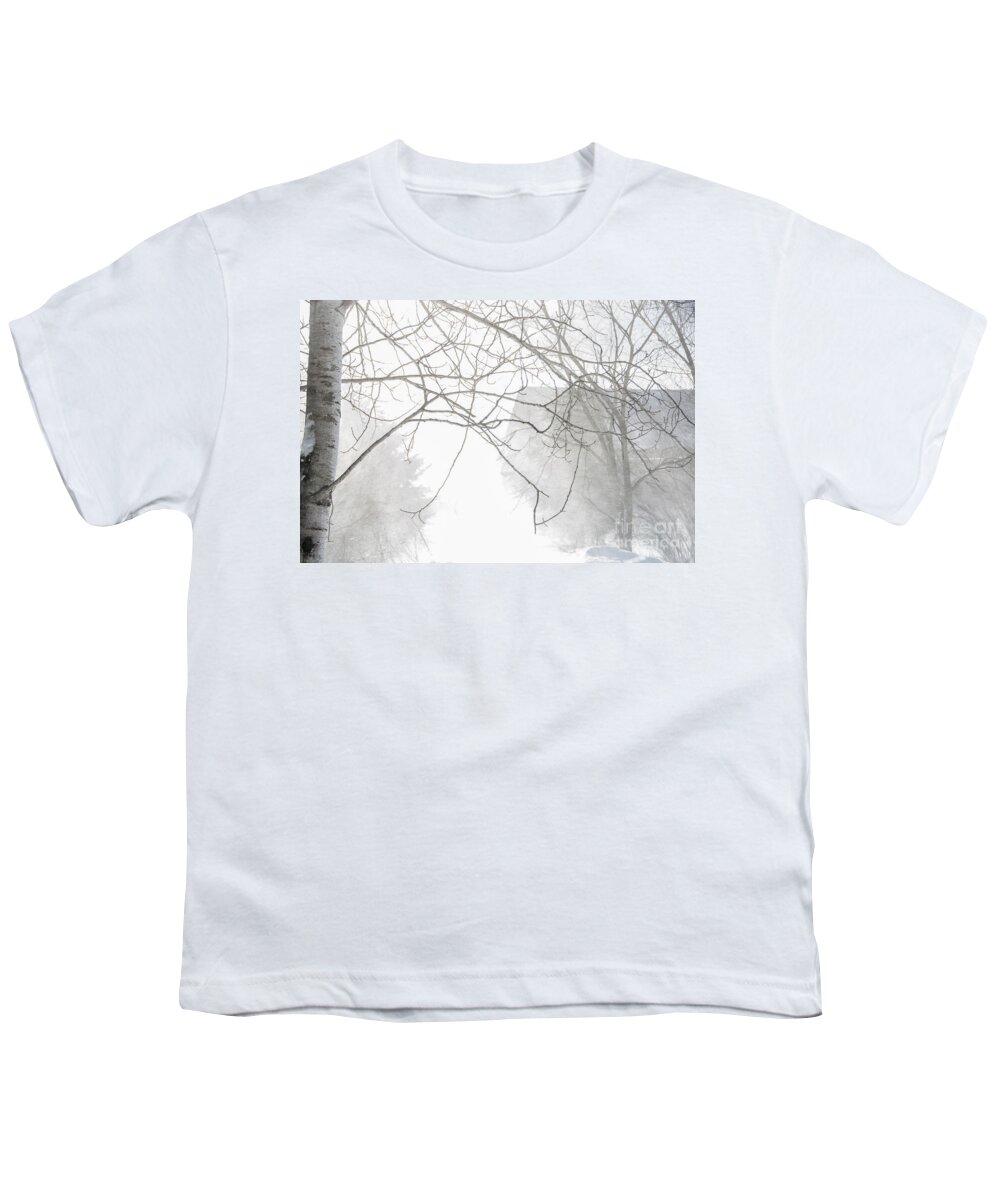 Shadows Youth T-Shirt featuring the photograph Blowing Snow #2 by Cheryl Baxter