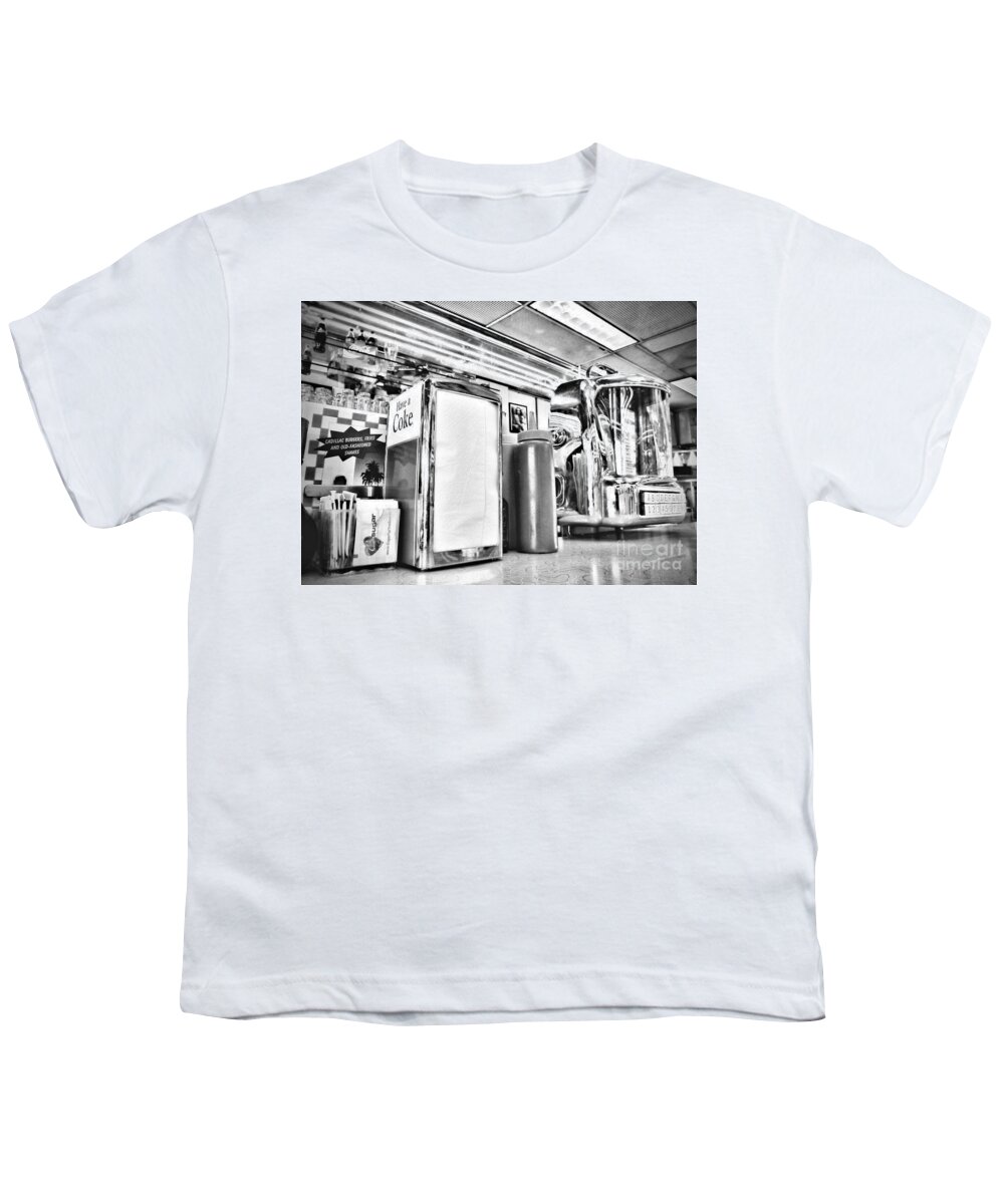 Service Youth T-Shirt featuring the photograph Sitting At The Counter #2 by Peggy Hughes
