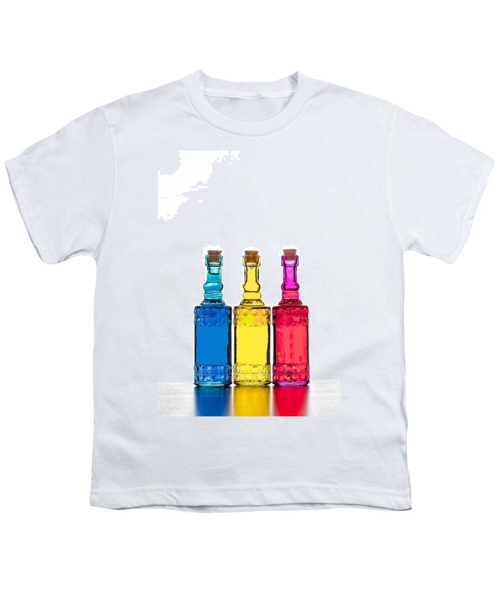 Alcohol Youth T-Shirt featuring the photograph Colorful Bottles #4 by Peter Lakomy
