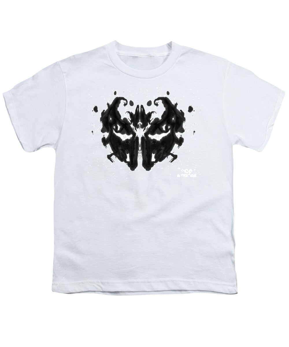 Psychology Youth T-Shirt featuring the photograph Rorschach Type Inkblot #4 by Spencer Sutton