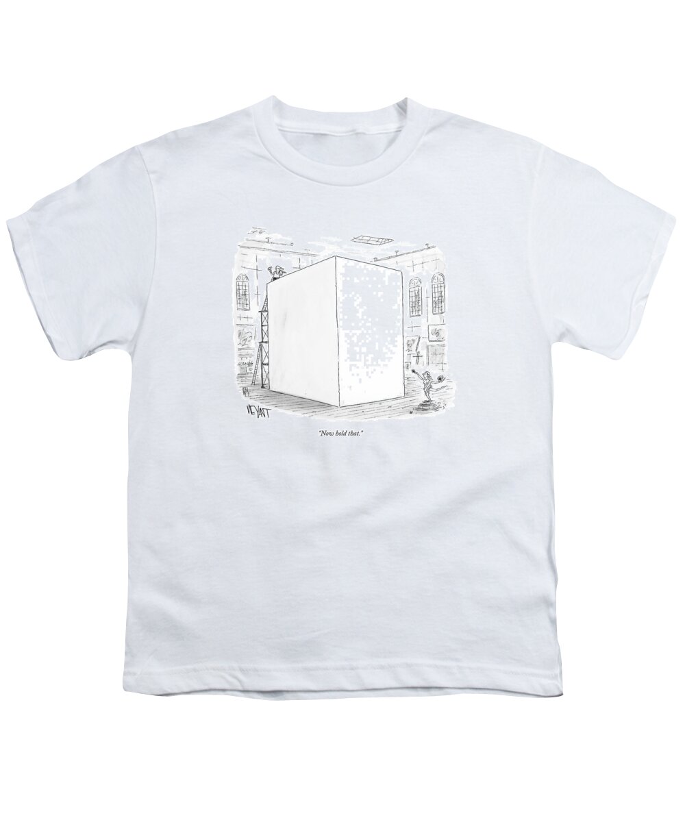 Stone Youth T-Shirt featuring the drawing Now Hold That by Christopher Weyant