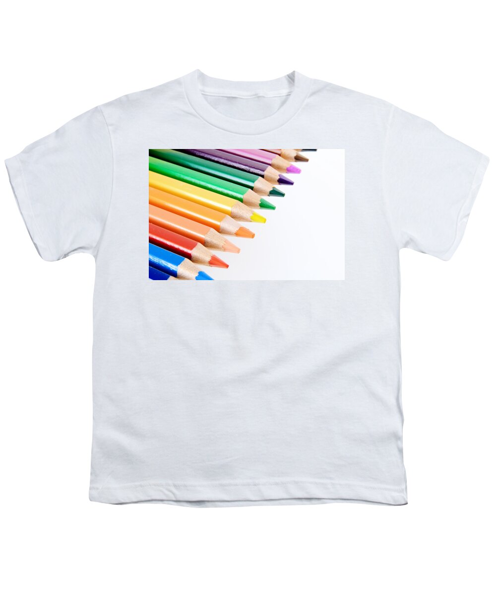 Preschool Youth T-Shirt featuring the photograph Crayons #5 by Chevy Fleet