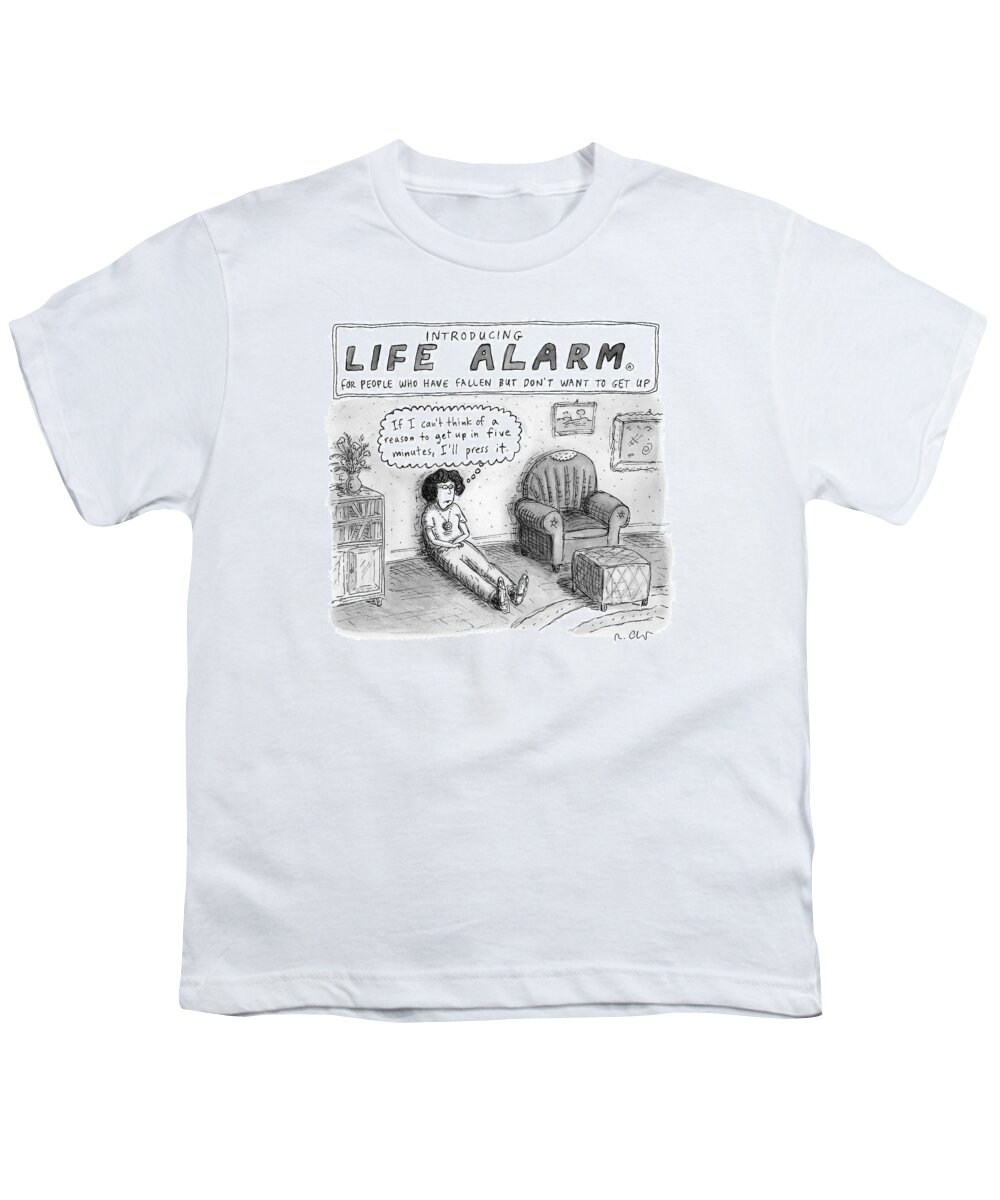 Life Youth T-Shirt featuring the drawing New Yorker October 3rd, 2016 by Roz Chast