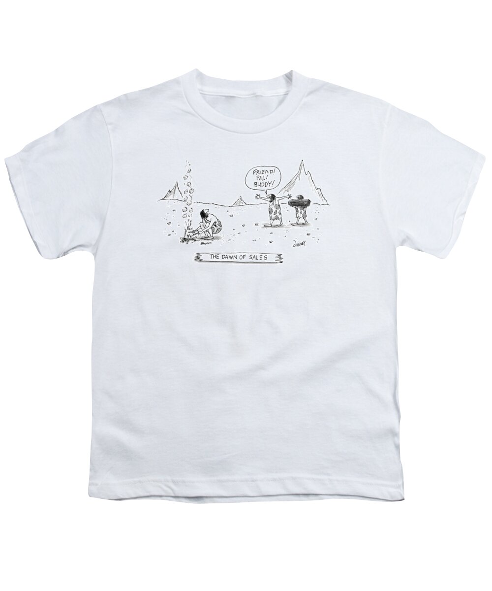 Captionless Youth T-Shirt featuring the drawing New Yorker March 23rd, 2009 by Tom Cheney