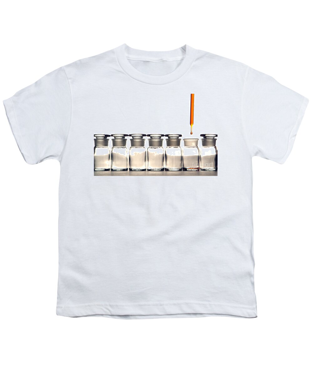 Bottles Youth T-Shirt featuring the photograph Laboratory Experiment in Science Research Lab #53 by Science Research Lab