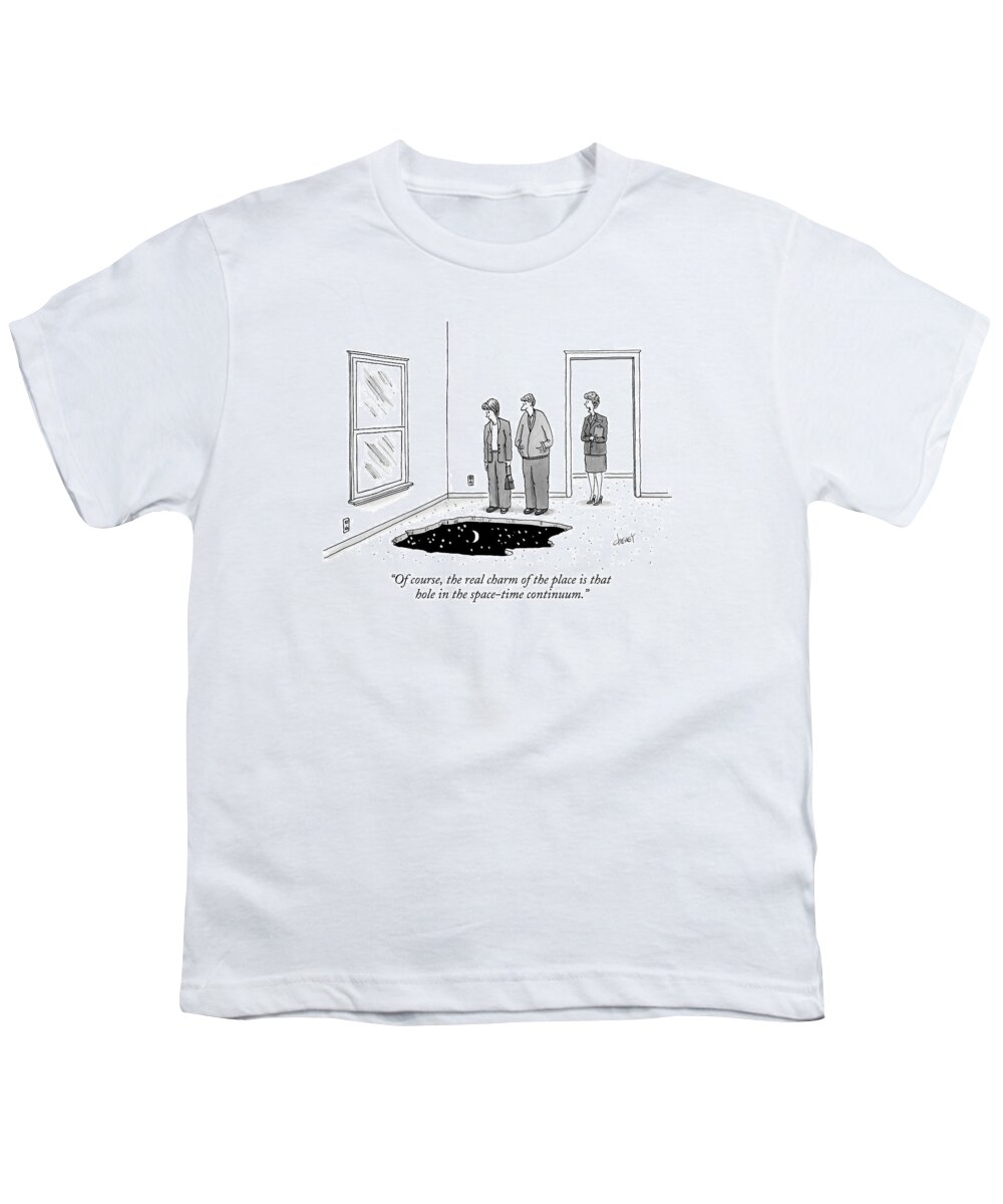Real Estate Youth T-Shirt featuring the drawing Of Course, The Real Charm Of The Place Is That by Tom Cheney