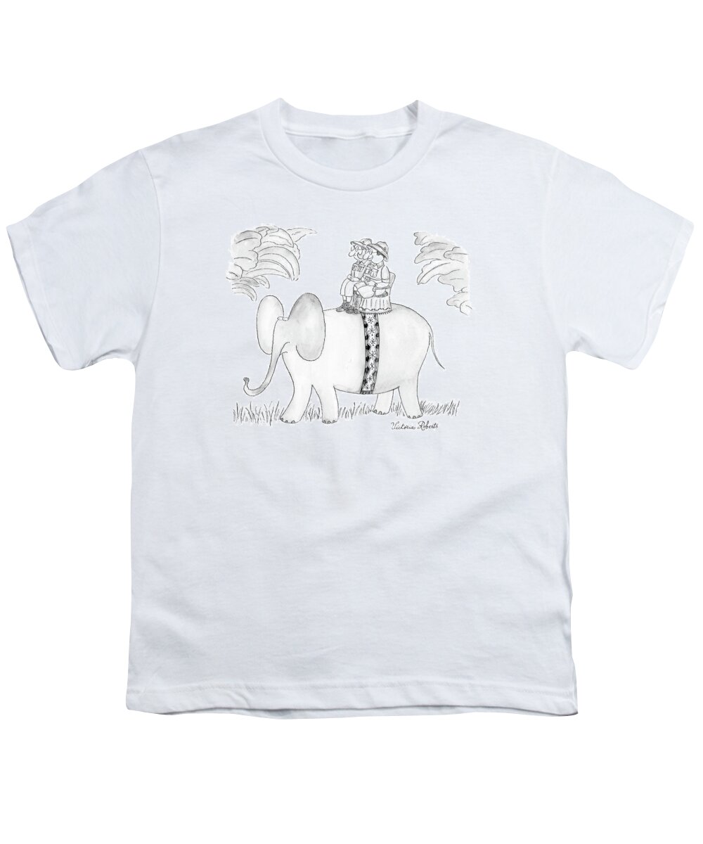 Travel Youth T-Shirt featuring the drawing Well, Now We Know What The World Looks Like by Victoria Roberts