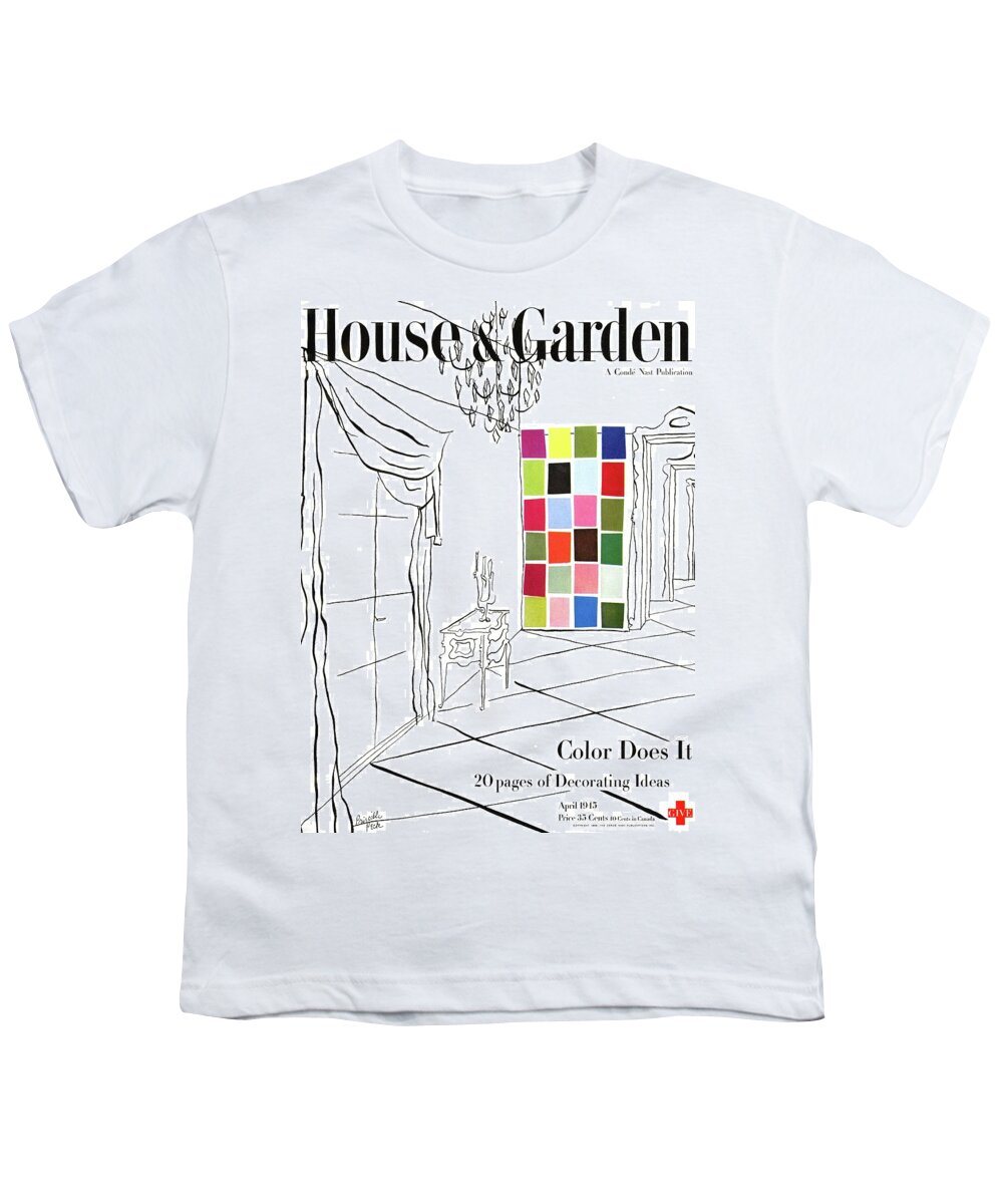 Illustration Youth T-Shirt featuring the photograph A House And Garden Cover Of Color Swatches by Priscilla Peck